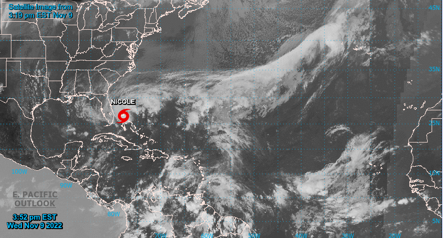 Tormenta tropical Nicole se convierte en Huracán