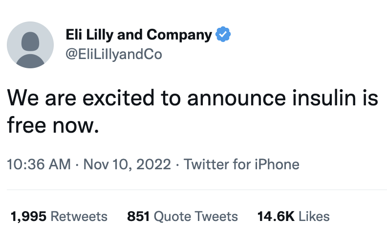 Un falso mensaje en Twitter hizo caer en la bolsa a la farmacéutica Eli Lilly