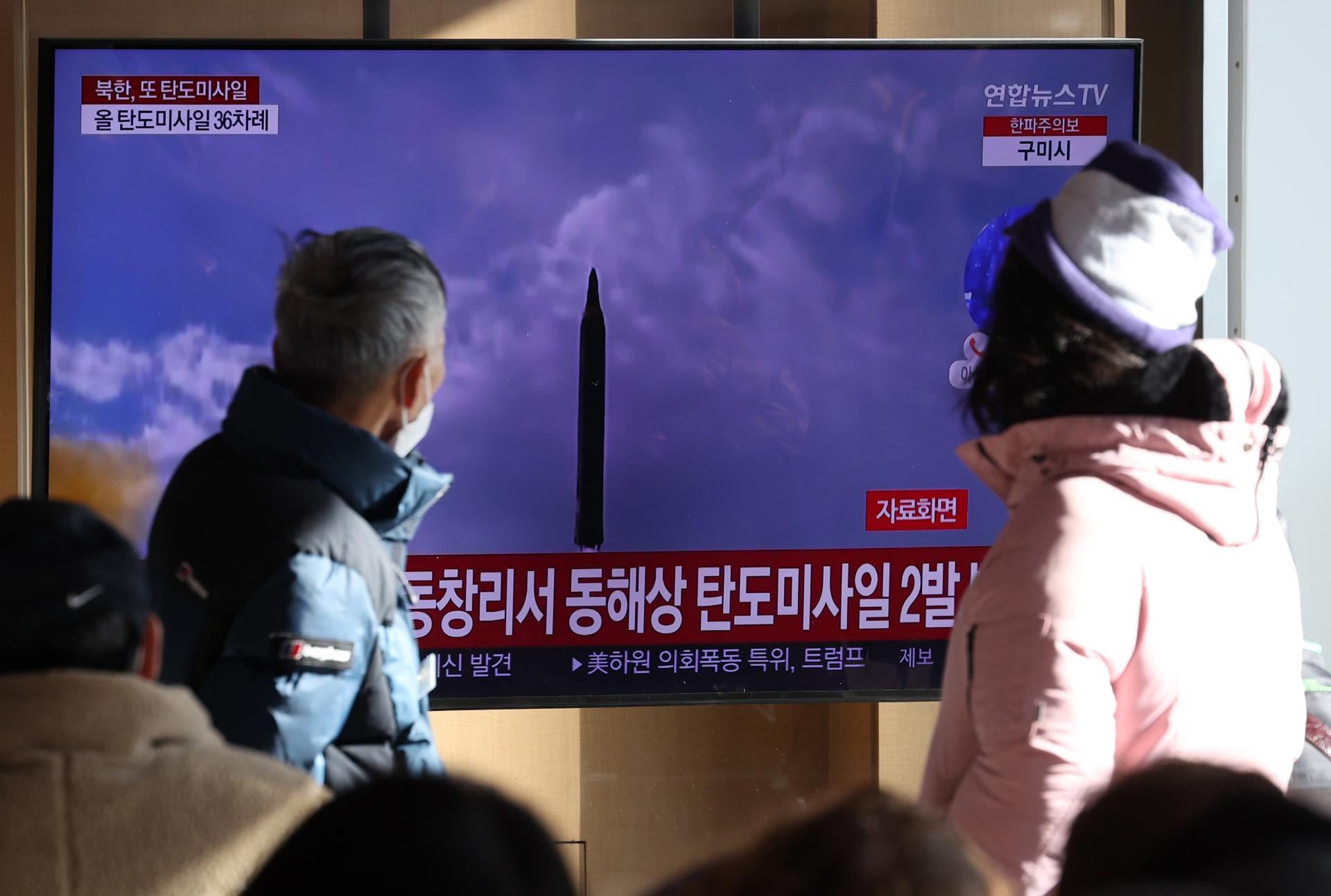 2 nuevos misiles balísticos lanzó Corea del Norte hacia el mar de Japón