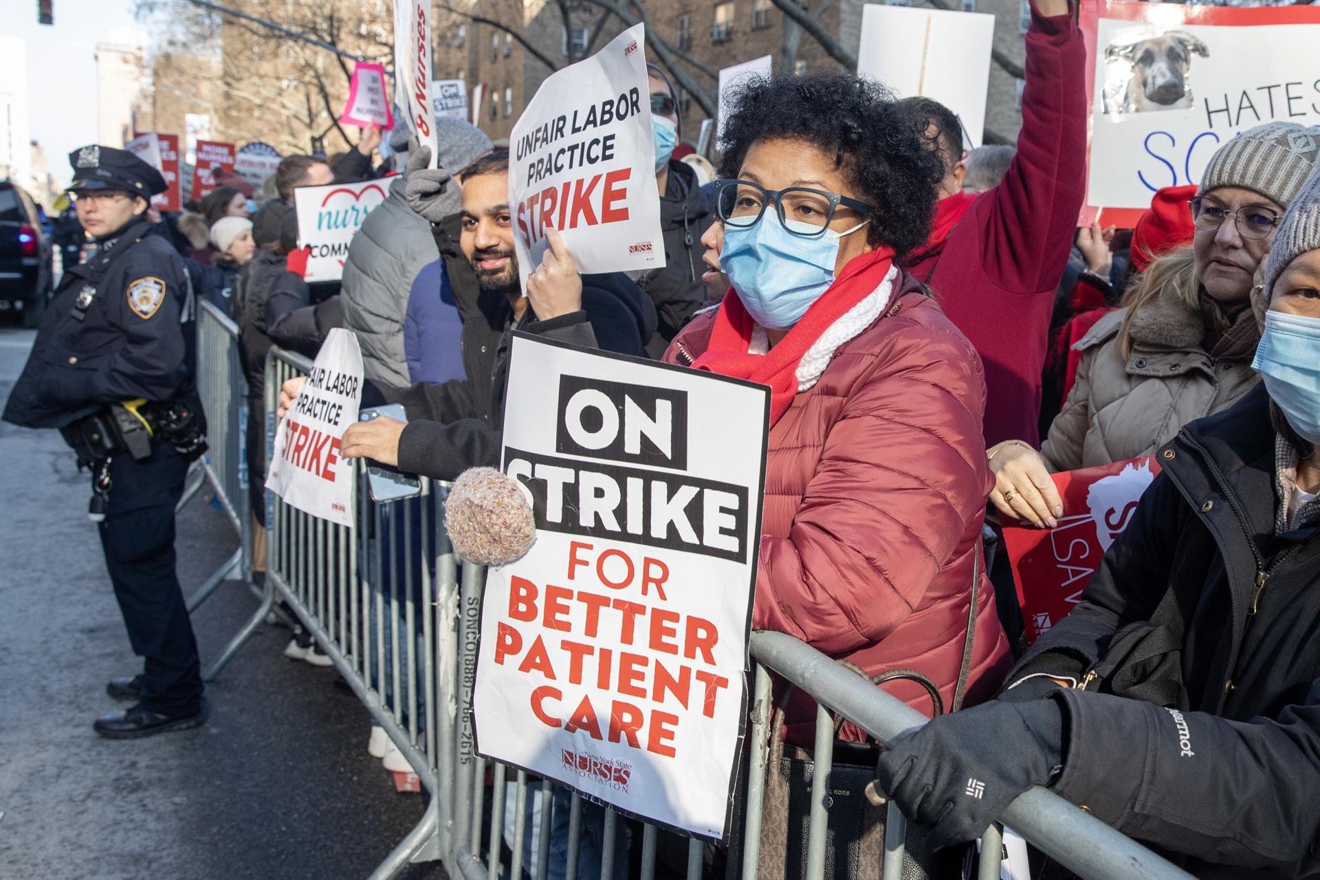 Enfermeras de Nueva York logran un acuerdo provisional con hospitales y finalizan la huelga