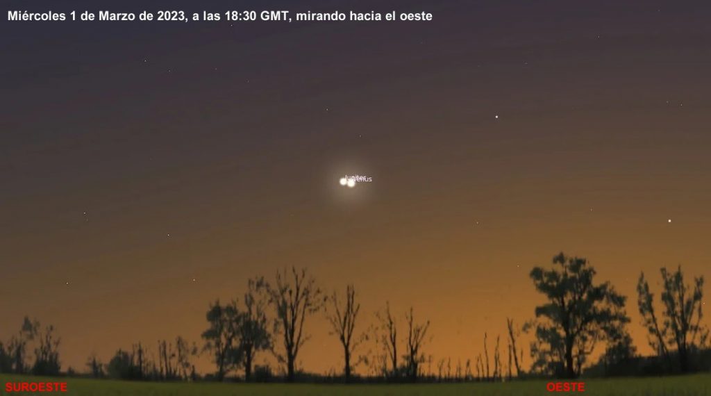 Venus y Júpiter danzan juntos en el cielo