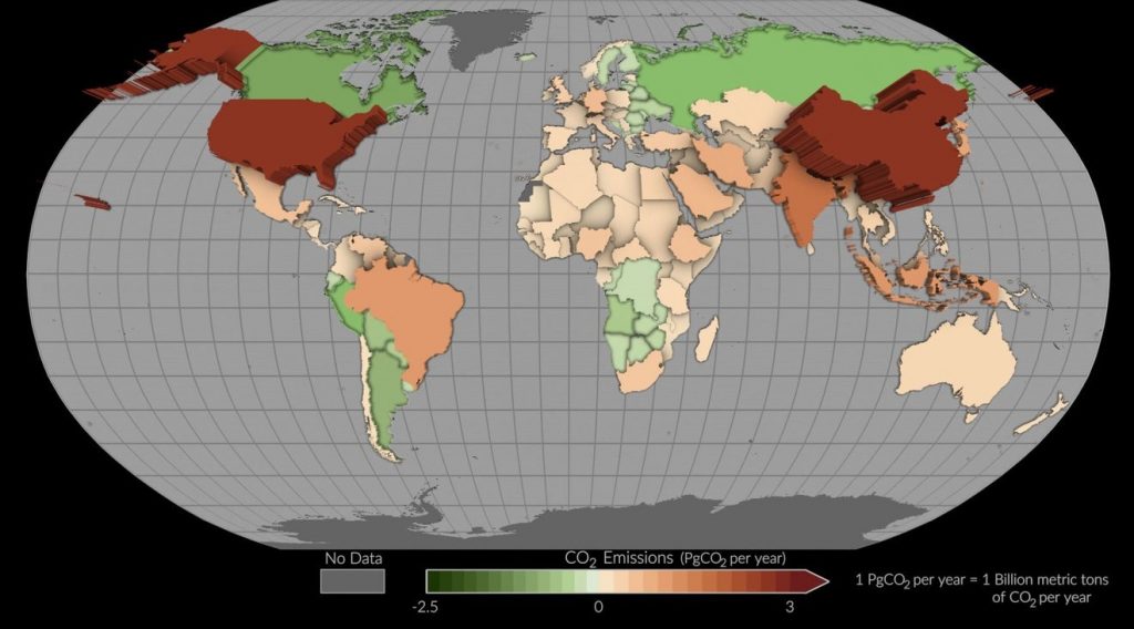 Misión de la NASA calcula si un país emite o absorbe dióxido de carbono