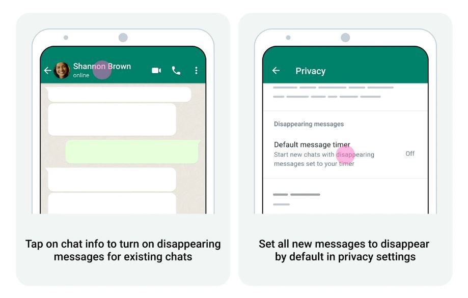 WhatsApp trabaja en nuevas configuraciones de tiempo para los mensajes temporales
