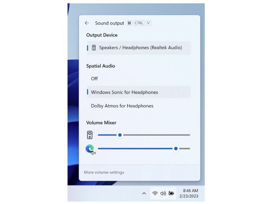 Microsoft prepara un nuevo mezclador de volumen que permitirá gestionar el audio por aplicación