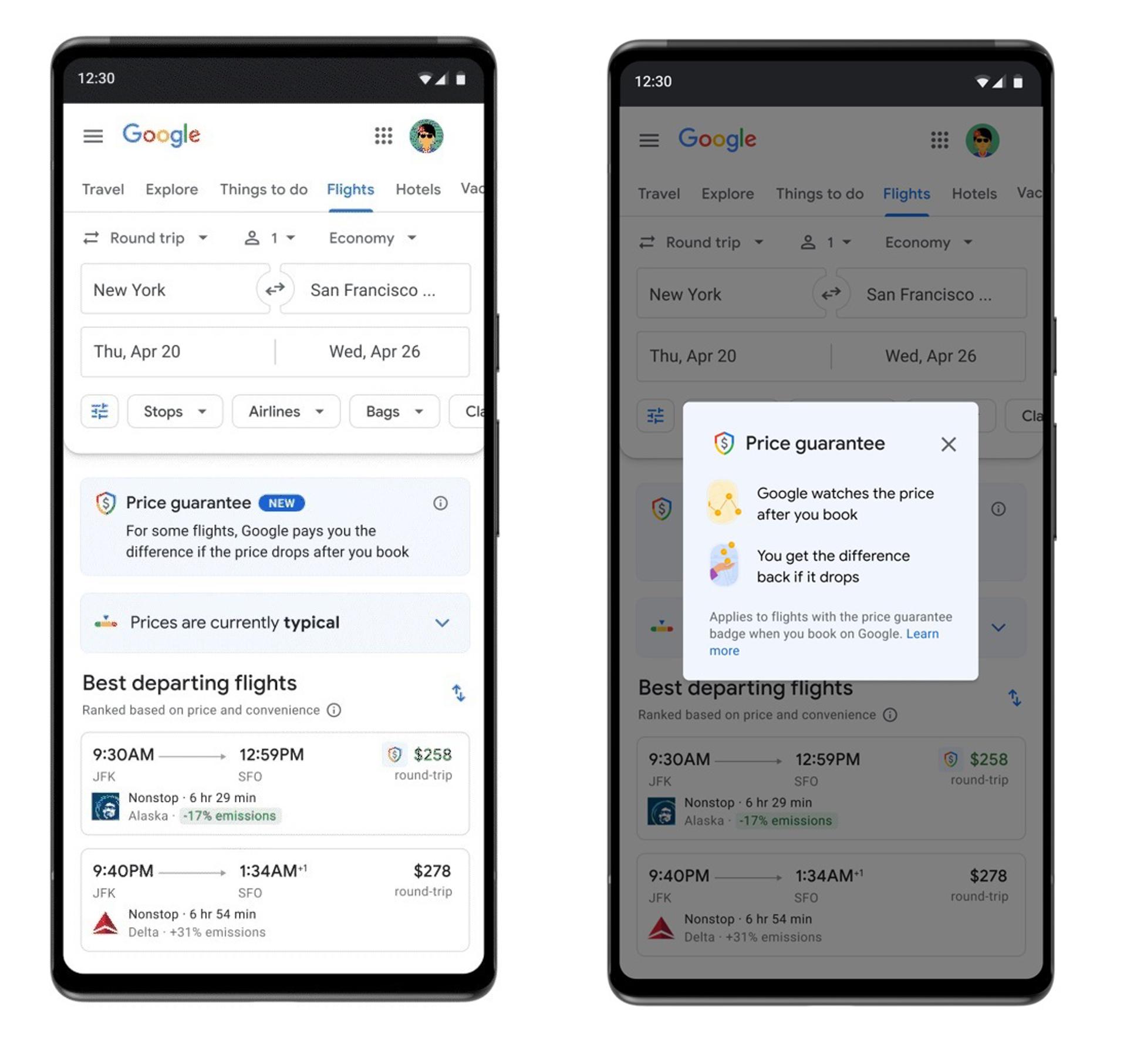 Google Flights lanza distintivo de precio más bajo garantizado en vuelos locales o internacionales