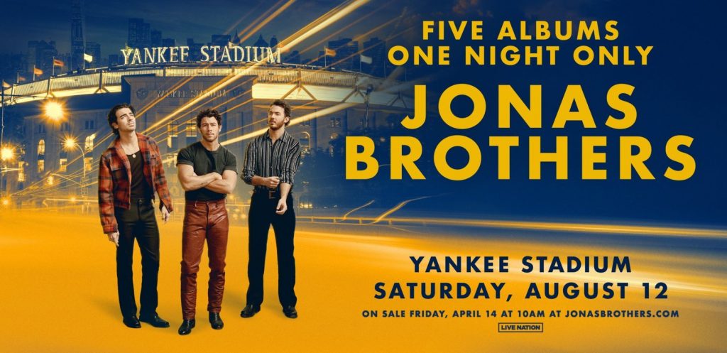 Los Jonas Brothers darán un concierto en el estadio de los Yankees