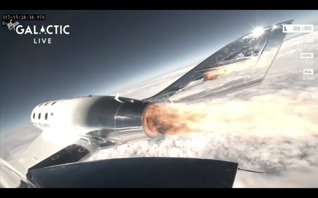 Despega con éxito el primer vuelo espacial comercial de Virgin Galactic