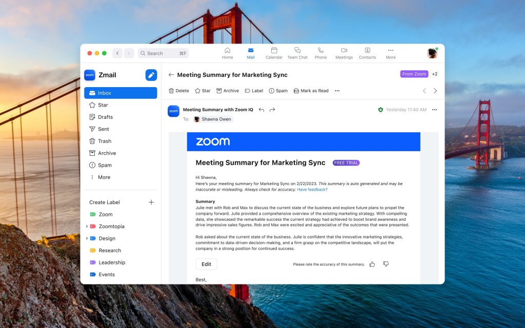 Zoom IQ: el asistente inteligente que resume tus reuniones y redacta tus chats de equipo
