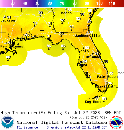Aviso de calor este sábado para todo el centro de Florida