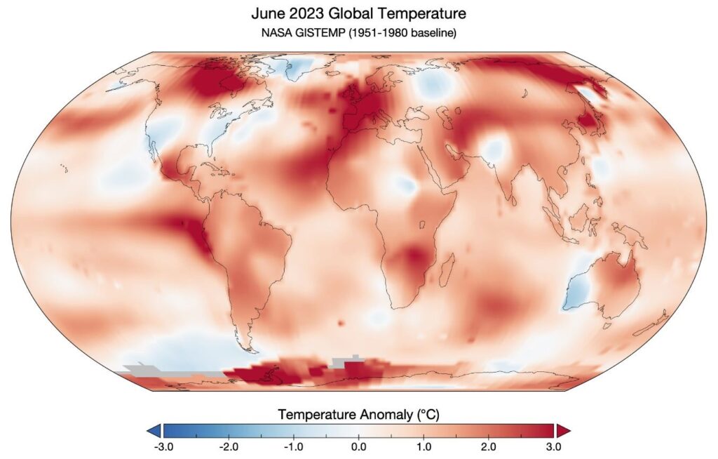 La NASA también habla del junio más cálido registrado en el mundo