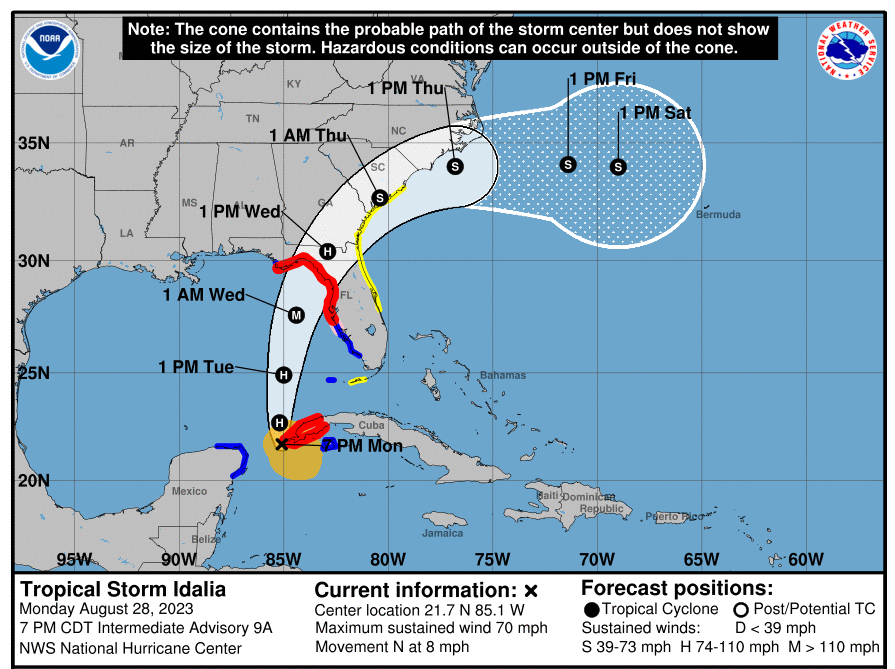 Florida se prepara para la llegada de Idalia con una emergencia anticipada
