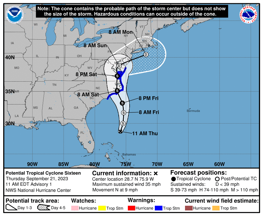 Potencial Ciclón Tropical 16 podría convertirse en tormenta