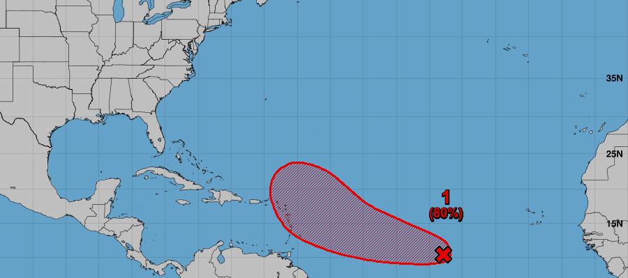 Sistema con destino al mar Caribe podría convertirse en depresión o tormenta tropical