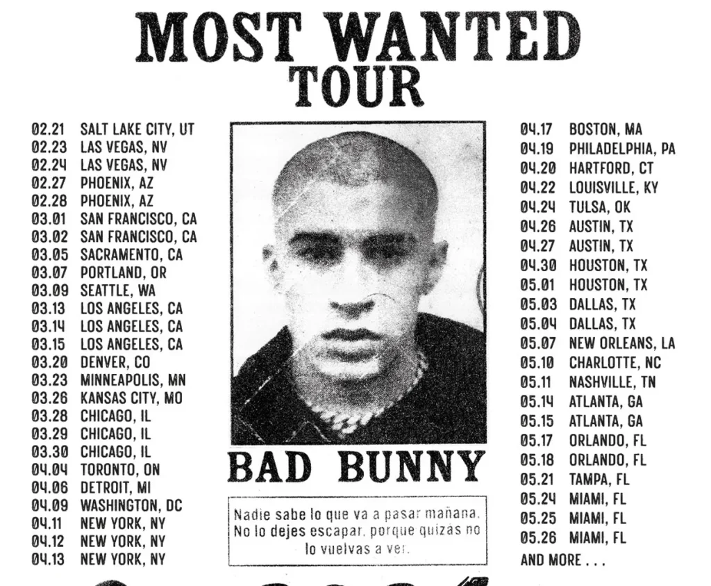 Bad Bunny llega al Kia Center este viernes con su gira Most Wanted
