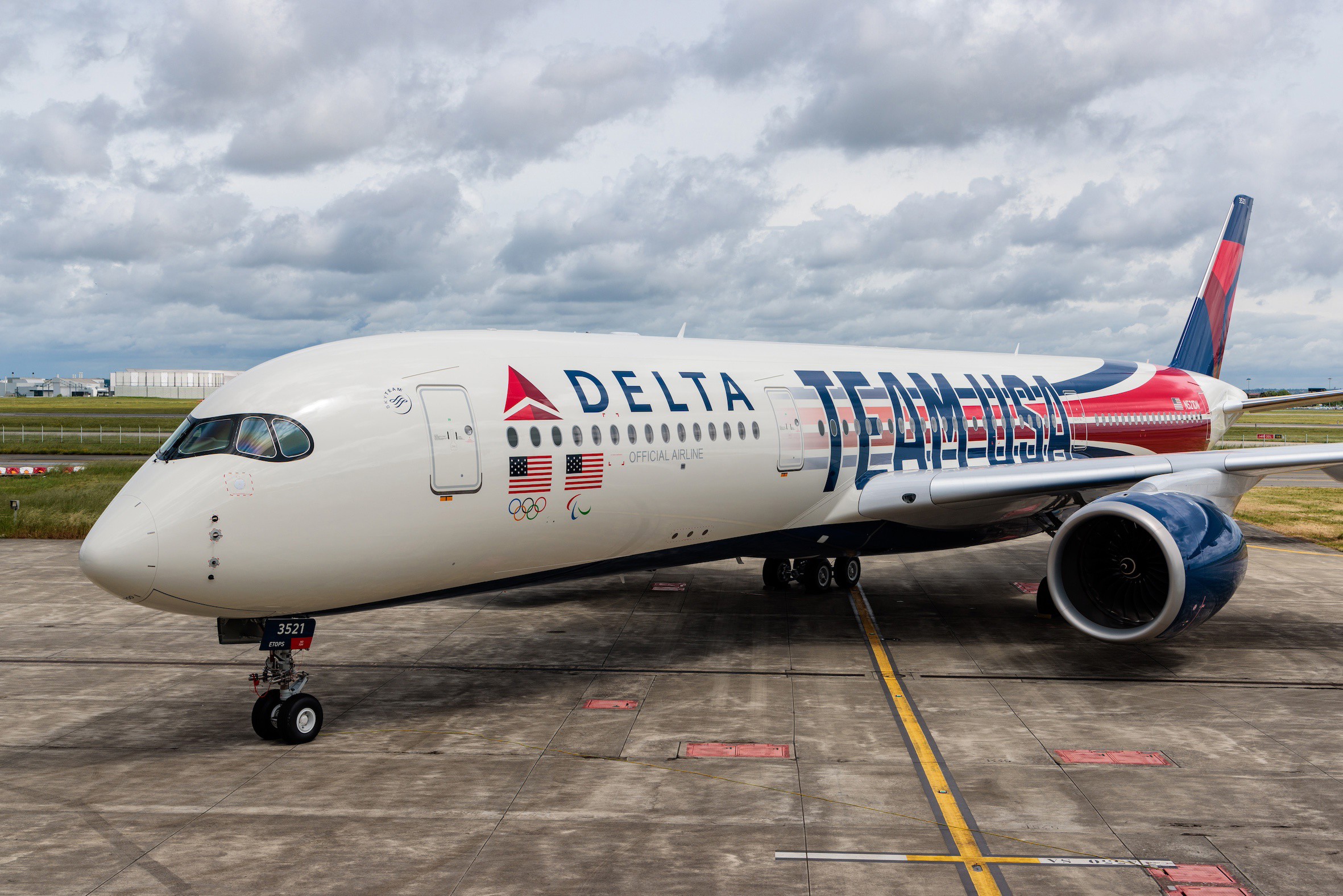 Delta presentó su avión con una librea especial en honor al equipo de EEUU para los JJOO