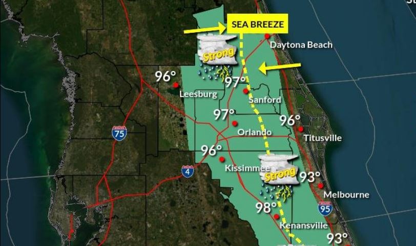 La amenaza de tormenta severa en Orlando fue incrementada a nivel 2
