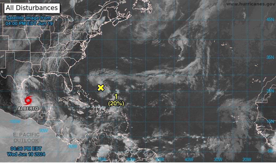 Tormenta tropical Alberto avanza hacia Texas mientras una vaguada comienza a golpear Florida