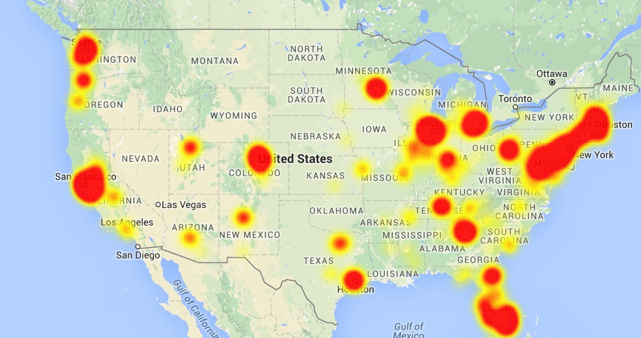 Usuarios reportan caída en sistemas de AT&T y Verizon en EEUU