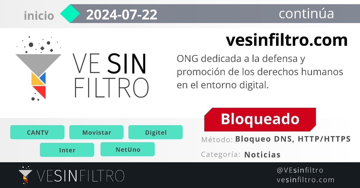 Denuncian bloqueo de páginas web de medios en Venezuela