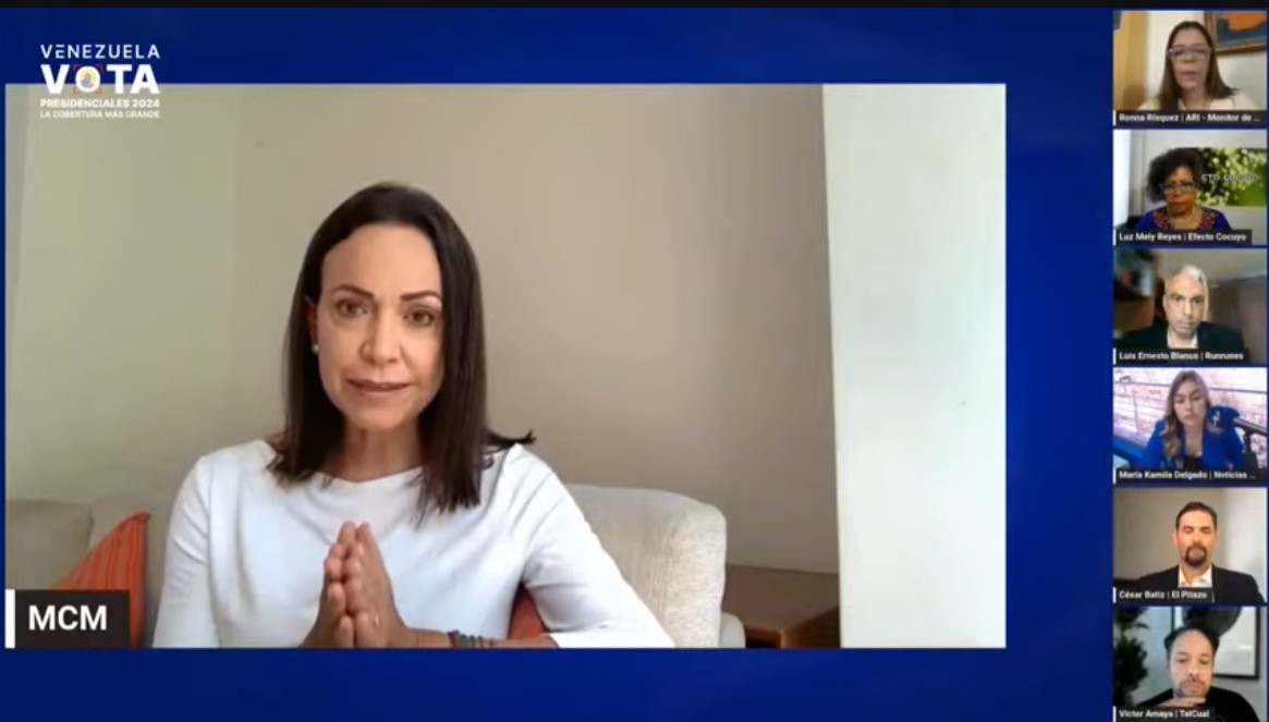 María Corina Machado: “Ojalá el régimen muestre las actas que tienen porque serían la prueba del fraude”