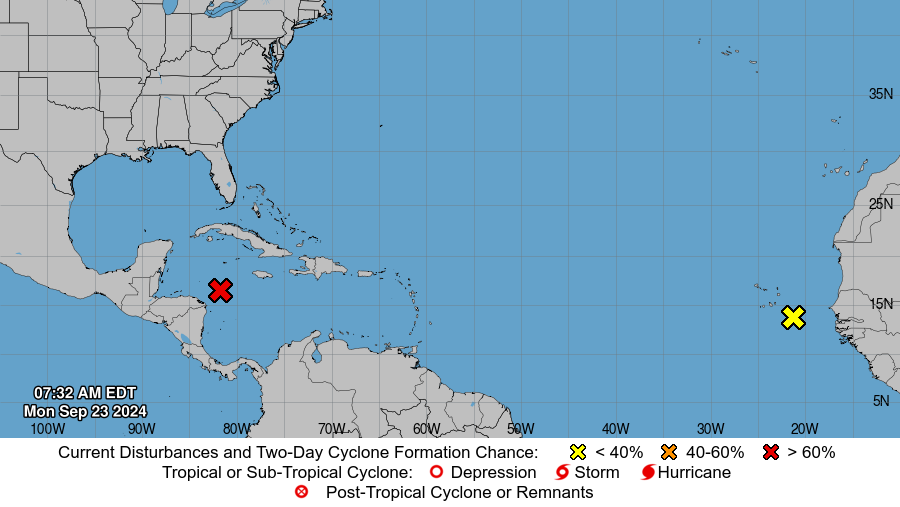 Invest 97L, un área de baja presión en el Caribe, tocará tierra en la costa oeste de Florida