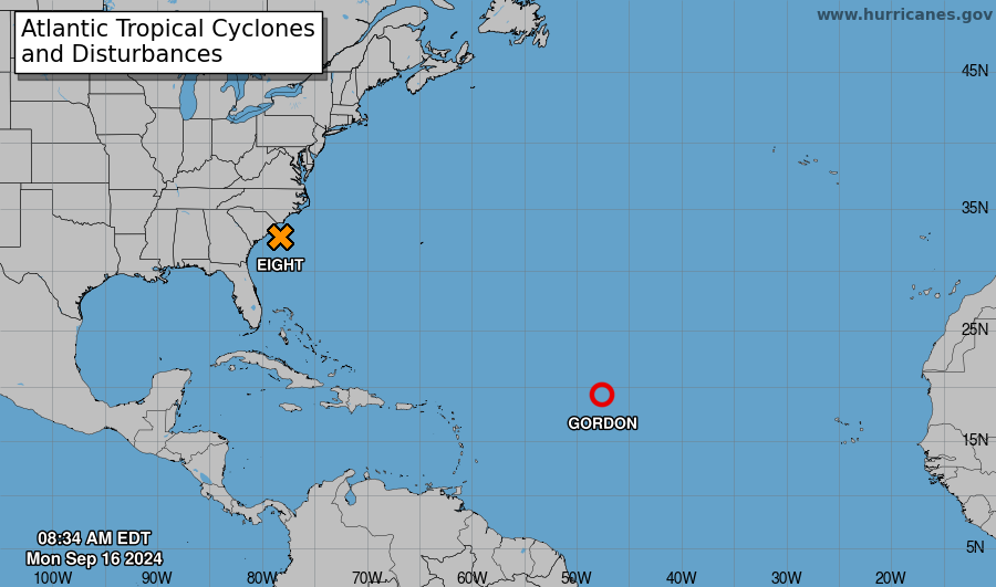 Se formó el Potencial Ciclón Tropical Ocho en el Atlántico