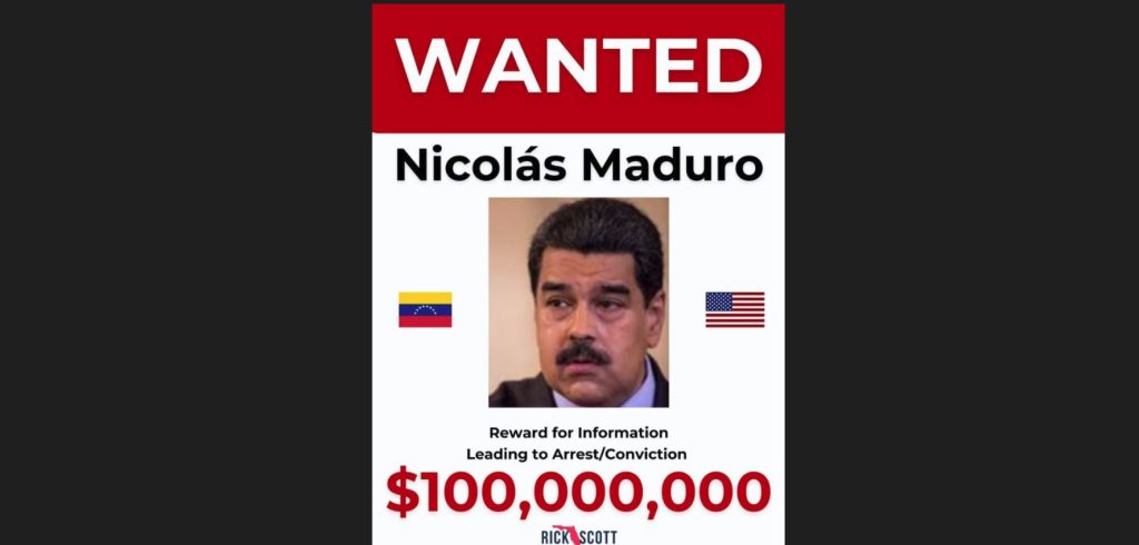 Legisladores de EEUU proponen subir a US$ 100 millones la recompensa por captura de Maduro
