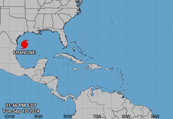 Francine se convierte en huracán en el golfo de México