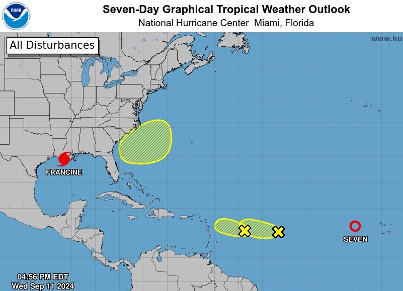 Francine toca tierra en Luisiana como huracán de categoría 2
