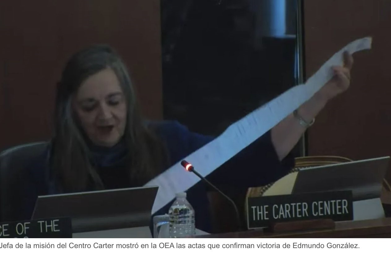 Centro Carter presentó actas de votación de Venezuela ante la OEA