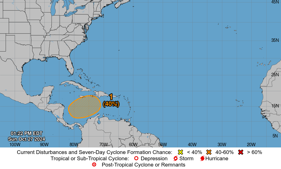 Estiman formación de depresión tropical en el Caribe