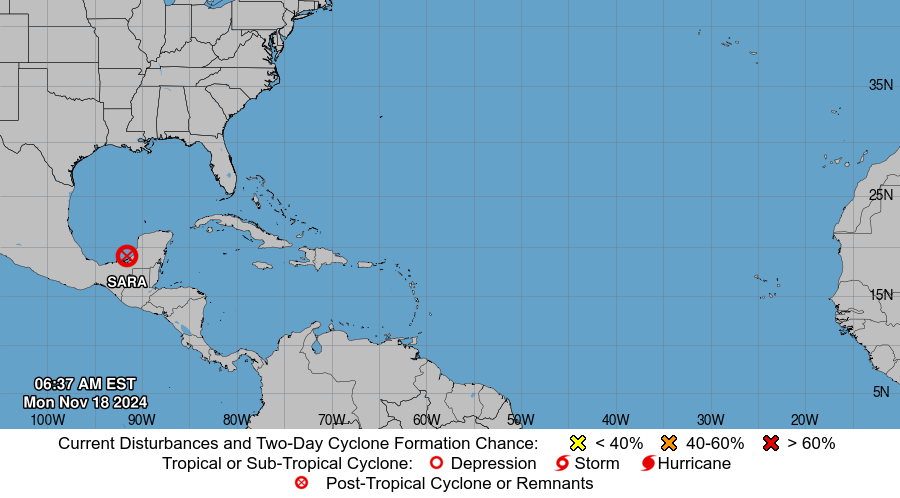 Remanentes de Sara provocarán lluvias en Florida Central
