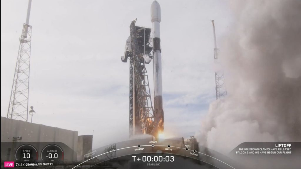 SpaceX lanza 23 satélites Starlink en el cohete Falcon 9 desde Cabo Cañaveral