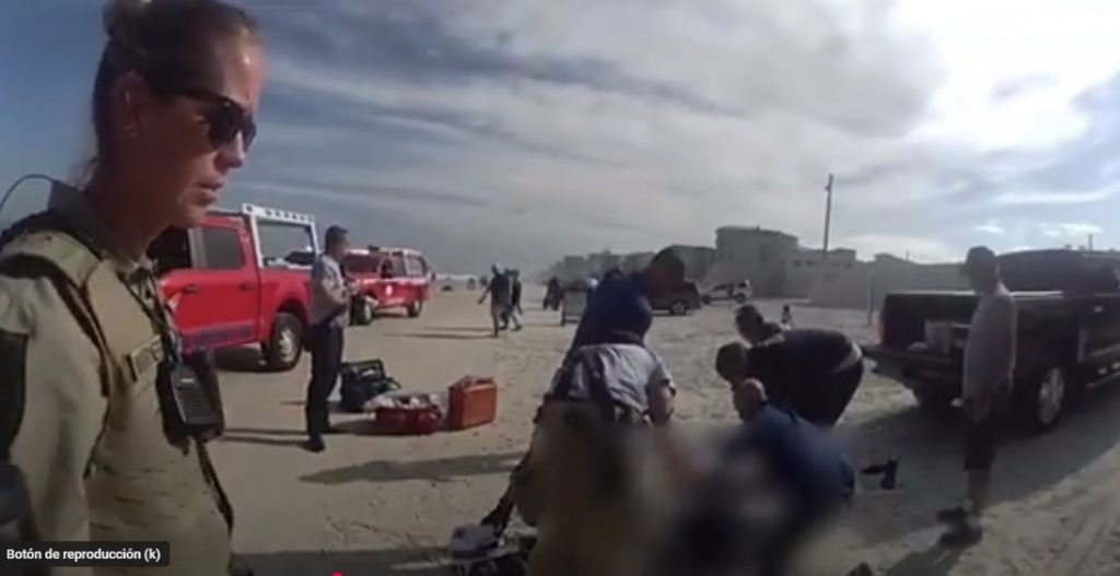 (+Video) Una pickup arrolló a una mujer que tomaba el sol en una playa de Daytona Beach