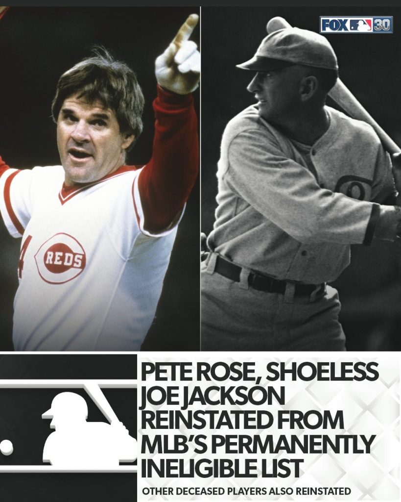 Pete Rose y Shoeless Joe Jackson son incorporados a la lista de elegibles para el Salón de la Fama